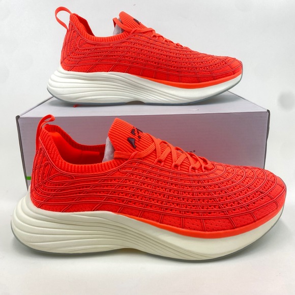 APL Techloom Zipline‎ Running Shoes - Impulse Red Knit Sneakers - Men's 10.5 - Picture 1 of 6